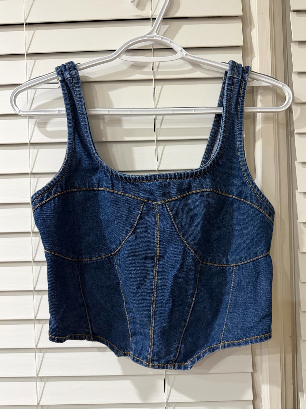Denim Crop Tank Top Blue Size Medium 💙